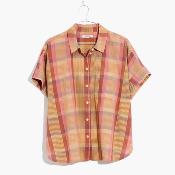 Madewell Tops - EUC Madewell Daily Shirt in Neon Madras Plaid